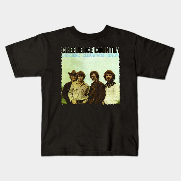 Creedence Clearwater Revival Timeless Onstage Moments Kids T-Shirt by WildenRoseDesign1